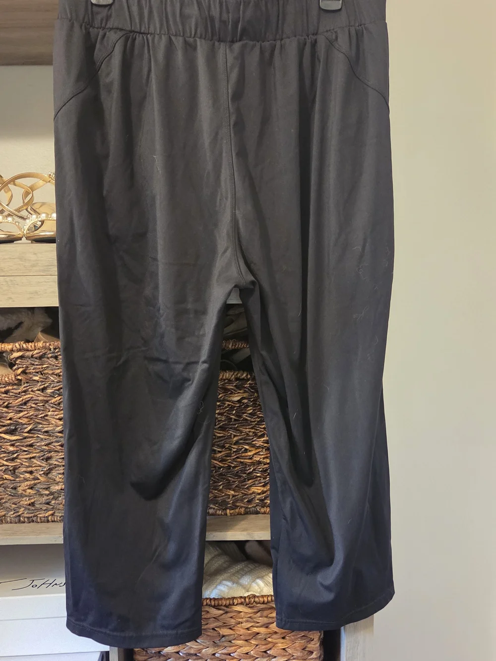 TWO PAIR OF Black & Lavender Women's Drawstring Track Pants - Picture 2 of 9